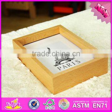 2016 Hot Sale Baby Wooden Funny Photo Frame, Most Popular Kids Wooden Funny Photo Frame W09A040 photo-5