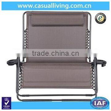 Steel Tube Wide Lounger Double Relax Zero Gravity Chair photo-2