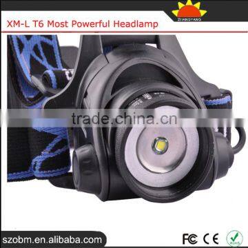 Zoom OEM XM-L T6 Led Head Torch Light Lamp Most Powerful Headlamp With Free Bicycle Clip photo-5