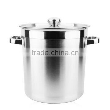 Tall Straight-shaped Non-magnetic Stainless Steel Stockpot/commercial Stock Pot/soup Bucket photo-6