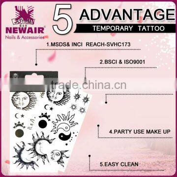 Newair Water transfer tattoo flash black and color flash tattoo