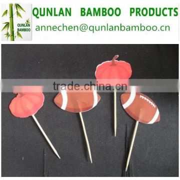 Disposable bamboo fruit skewers