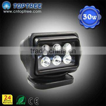 30W 360 degree Remote Control LED Search Light For Car, IP68 Waterproof