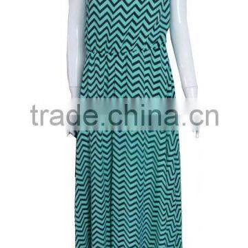 2013 Latest maxi chervon dress women