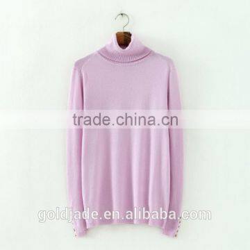 Woolen Sweater Designs for Ladies,choker High Collar Sweater or Women With Cotton , Colorful Knitted Sweater photo-2