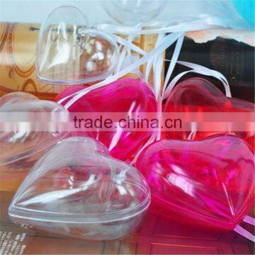 Christmas Supplies High Transparent Food Grade Environmental Protection Material Plastic Heart-shaped Christmas Ball photo-4