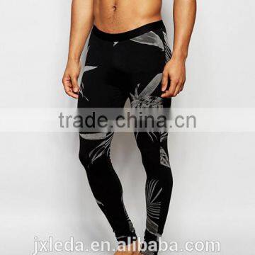 Men Full Floral Pattern Printed Loungewear Leggings Custom photo-4