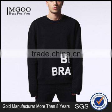 Mgoo Fashion Oem Printed Logo Men Sweatshirt Customized 100% Cotton Oversize Sweatshirt With Drop Shoulder