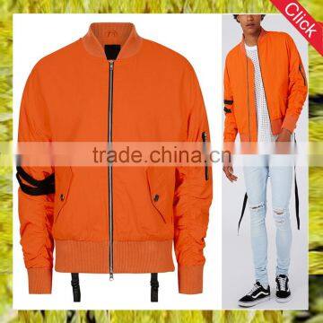 China wholesale custom logo xxx usa latest fashion men orange bomber jackets