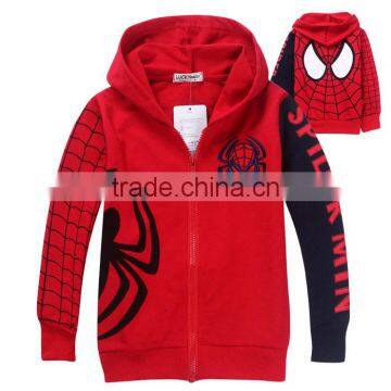 new arrival baby boys red cartoon sweatshirts kids zipper-up hoodies