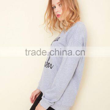 Top Quality Warm Long Sleeve Trendy Slim Fit Sweatshirt for Lady photo-2