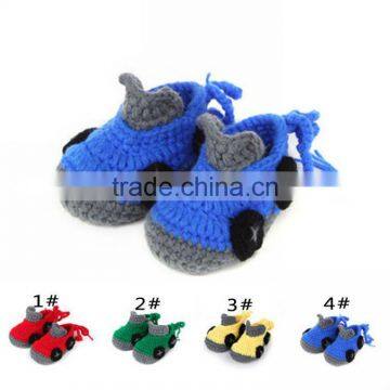 Cartoon Cars Style Handmade Crochet Baby Boy Shoes