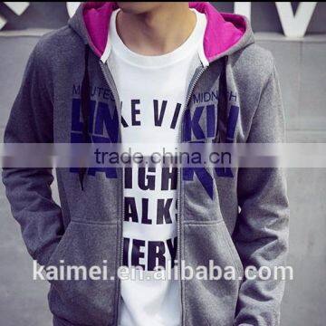 Latest design best-selling life fleece adults zipper hoodie (CVC60/40)