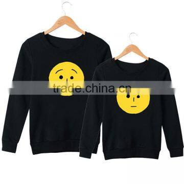 Wholesale Cheap Cotton Polyester Womens Pullover, Custom Lovers Crewneck Screen Print Sweatshirt photo-2