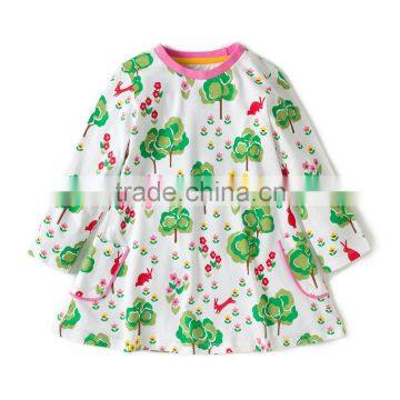 S33552W Girls Dresses Animal Print Girls New Fashion Long Sleeve Dress photo-6