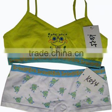 young girl seamless camisole and panty set