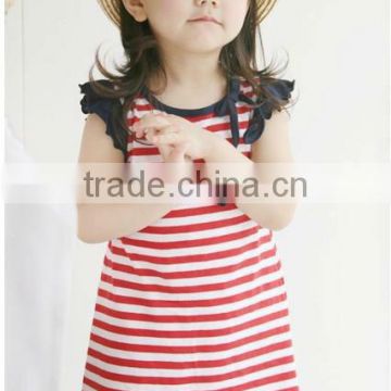 lovely printing young girls dress for summer