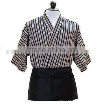 Japanese Style Striped Chef Shirt/chef Uniform photo-4