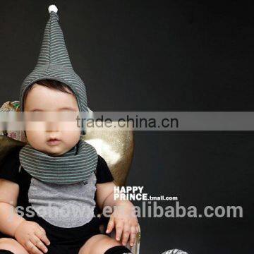 2pcs Hat & Bib Scarf Set, 100% Cotton Soft Touch Baby Hat Scarf Set photo-2