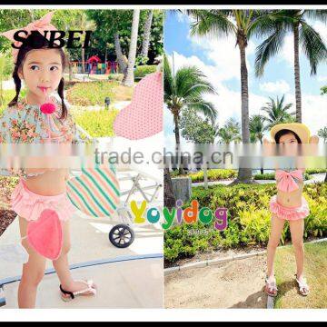 2016 Children Swimsuit Floral Bikini Girls Swimwear Three-piece Floral Bikini photo-4