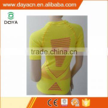 Women's Fashion Dri-fit T-shirt Seamless Jacquard Hit Color Fitness T-shirt photo-2