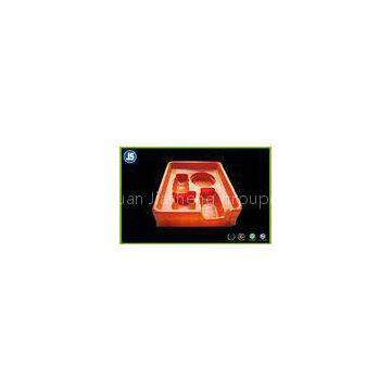Orange Vacuum Forming Plastic Cosmetic Makeup Trays , APET PVC Blister Packing