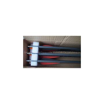 red vane carbon arrow shaft, shooting arrow, archery arrow, hunting arrow, camo surface shaft