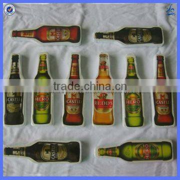 2014 promotional wine bottle compressed towels/compressed towel in bottle shape