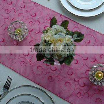 Jacquard organza table runner and table runner for round table