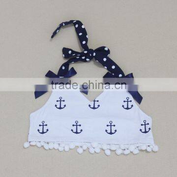 3pcs Set Cute Polka Dots Baby Girls Anchor Rompers M7031503 photo-3