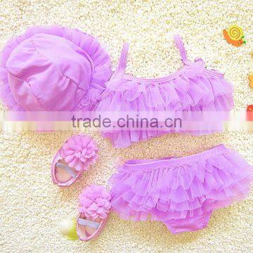 Lovely new design lace children bikini