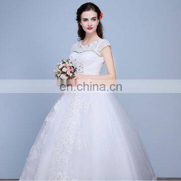 HS1617 Ball Gown Wedding Dresses 2017 New Gorgeous Dazzling Princess Bridal Real Image Luxurious Tulle Handmade Rhinestone photo-4