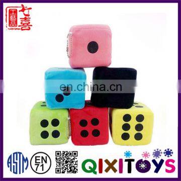 2017 New custom dice toys for kids educational customized color and size with printing or embroidery