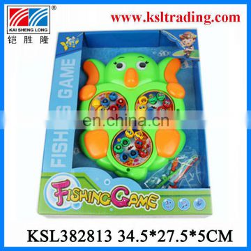 B/O kids plastic music fishing game toys for children