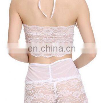 Women Lingerie Set Lace Babydoll Mesh Chemise Halter Neck Teddy Tube Top Sexy Nightie photo-5