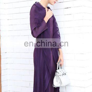 Mature Ladies Pleated Clothes Elegant Coat Style Dress photo-3
