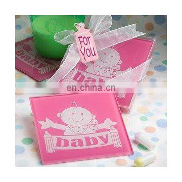 Pink Huggable Baby Design Coasters