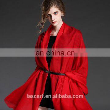 Soild Color Wool Scarf for Women in Winter Red