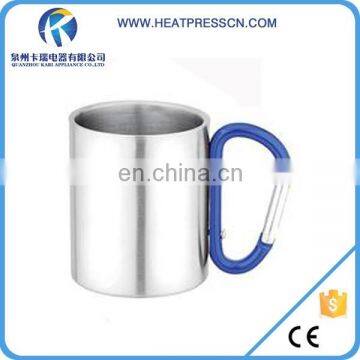 450ml Sublimation stainless steel coffee cup with carabiner hook