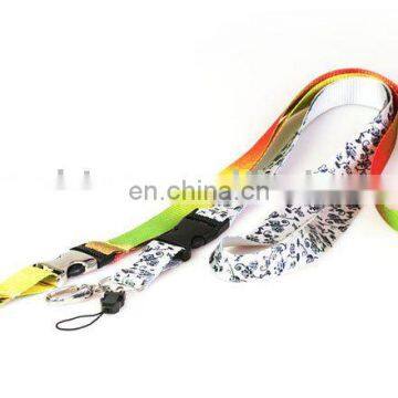 silkscreen printed woven lanyard