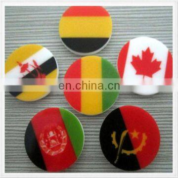 Promotion custom printing national flag plastic token coin