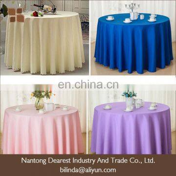 round plain polyester wedding banquet table clothes