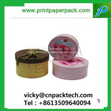 Cylinder Shape Colorful Handmade Round Paper Box for Flowers Customized Makeup Boxes photo-2