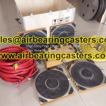 Air caster applied on moving and handling works