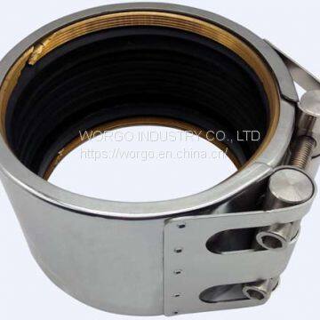 Restrained Pipe Coupling for Brass Ring