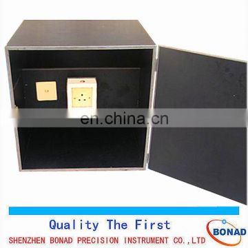 temperature rise test box for dummy front plate conformance to BS1363 figure 17b