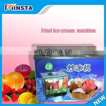 Double Fried Pans & Mini Toppings Pans Fry Ice Cream Machine|Fry Ice Cream Machine Price|Fried Ice Cream Roll Machine photo-2