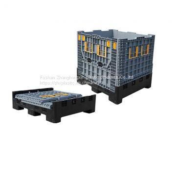 Large Bulk Collapsible Pallet Container Folding Plastic Pallet Box