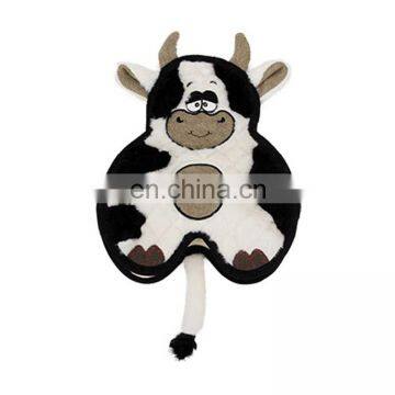 Milk Cow squeaky plush dog toy for puppy small dogs