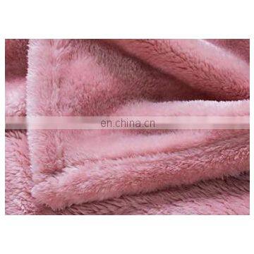 100% Polyester 400gsm High Pile Flannel Blanket Two Sides Brushed Cozy Fleece Throw photo-4